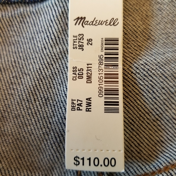 Madewell High-Rise Slim Boyfriend Jeans Size 26 - Picture 12 of 14